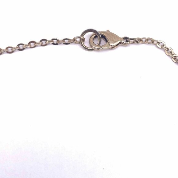 Chunky Discs Layered Bib Necklace Beaded Chain Silver Gold Tone Lobster Closure - Picture 5 of 6